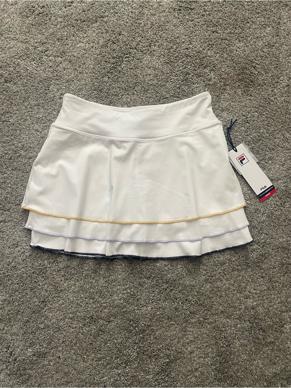 BNWT FILA White Layered Ruffle Tennis Skort